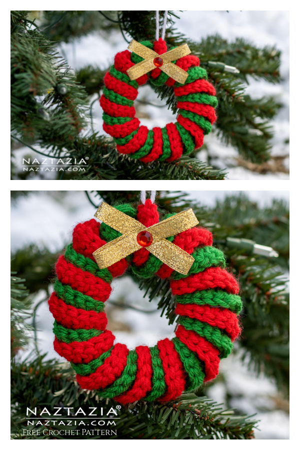 Curly Wreath Ornament Free Crochet Pattern