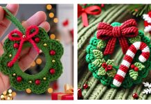 Christmas Tree Wreath Ornament Crochet Patterns Christmas Tree Wreath Ornament Crochet Patterns