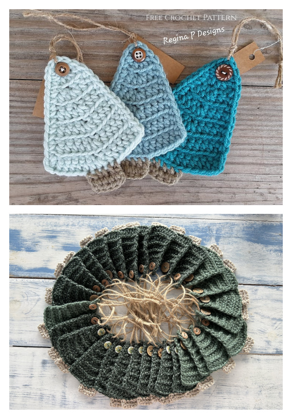 Rustic Tree Ornament Free Crochet Pattern