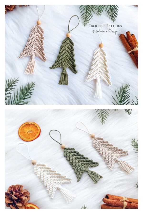 Christmas tree ornaments "Freja" Crochet Pattern