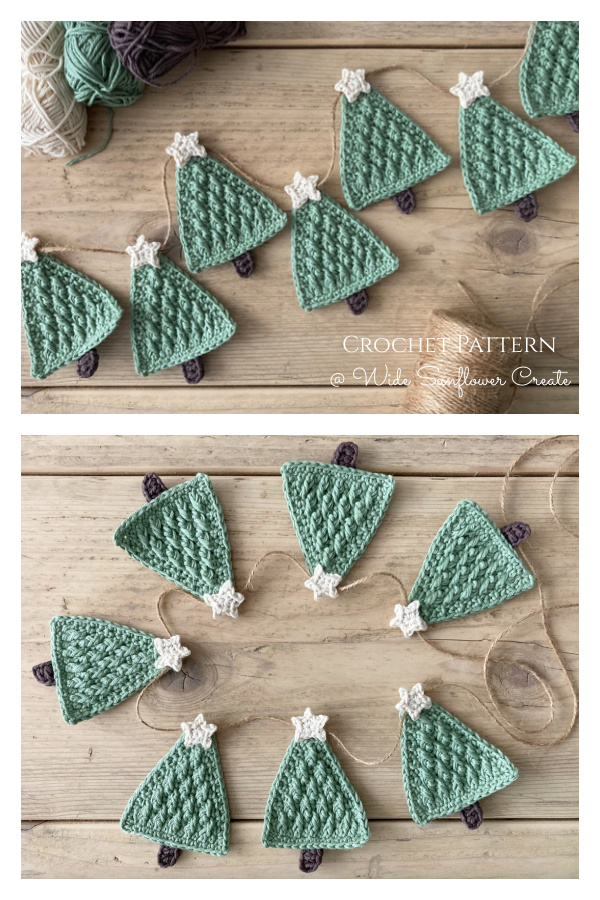 Christmas Tree Decoration and Garland Crochet Pattern