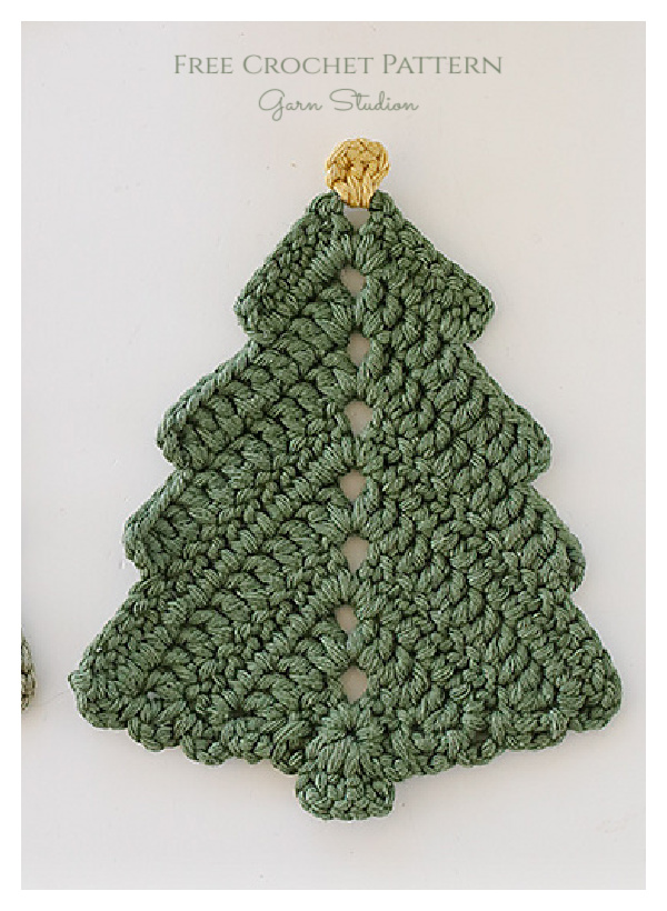 Christmas Tree Coasters Free Crochet Pattern