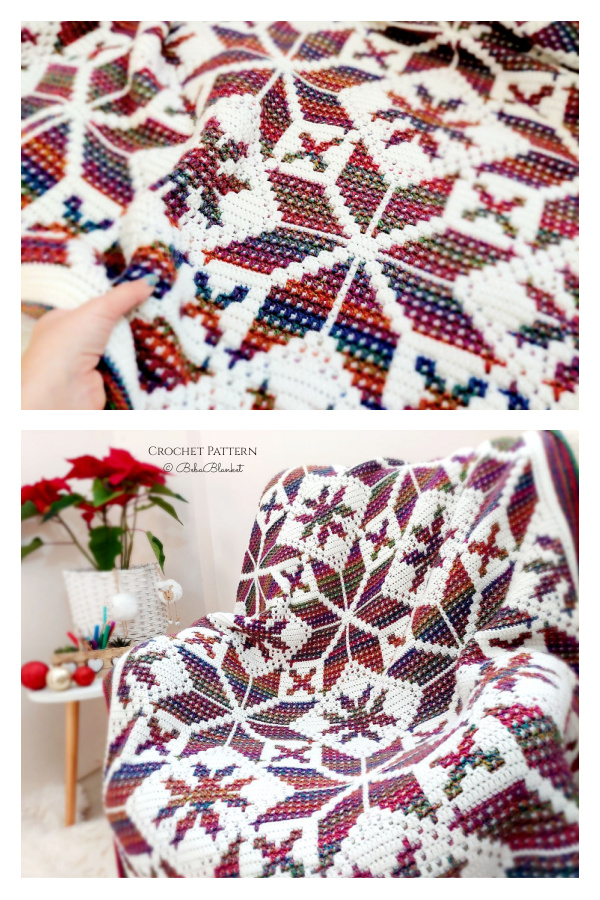 Christmassy Mood Blanket Crochet pattern