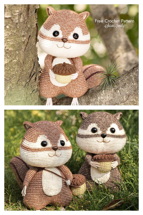 Crochet Chipmunk Amigurumi Free Patterns