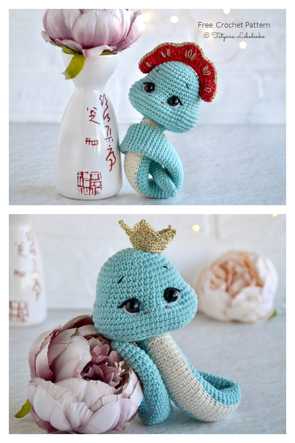 Crochet Princess Snake Amigurumi Free Pattern