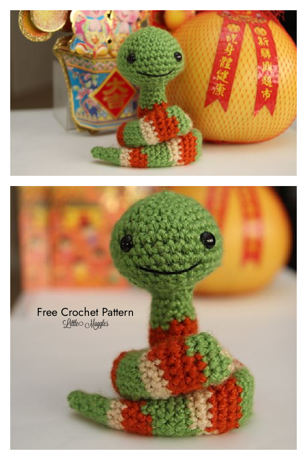 Crochet Little New Year Snake Amigurumi Free Pattern