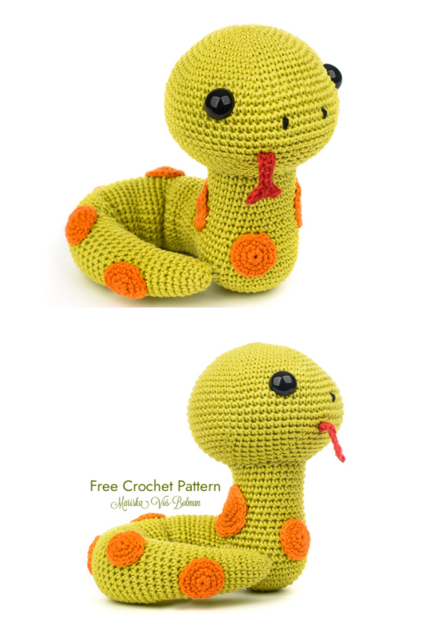 Crochet Simon the Snake Amigurumi Free Pattern