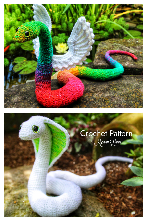 Crochet Winged Snake Amigurumi Patterns