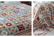 Painted Roses Blanket Crochet Pattern Painted Roses Blanket Crochet Pattern