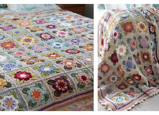 Painted Roses Blanket Crochet Pattern Painted Roses Blanket Crochet Pattern