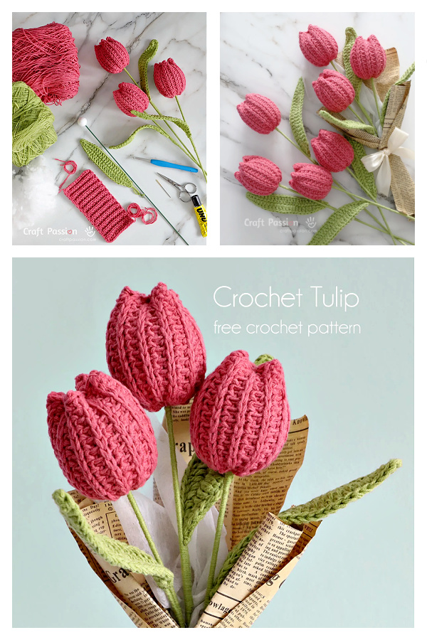 Tulip Flower Free Crochet Pattern