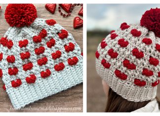 Puffy Heart Beanie Hat Free Crochet Pattern Puffy Heart Beanie Hat Free Crochet Pattern