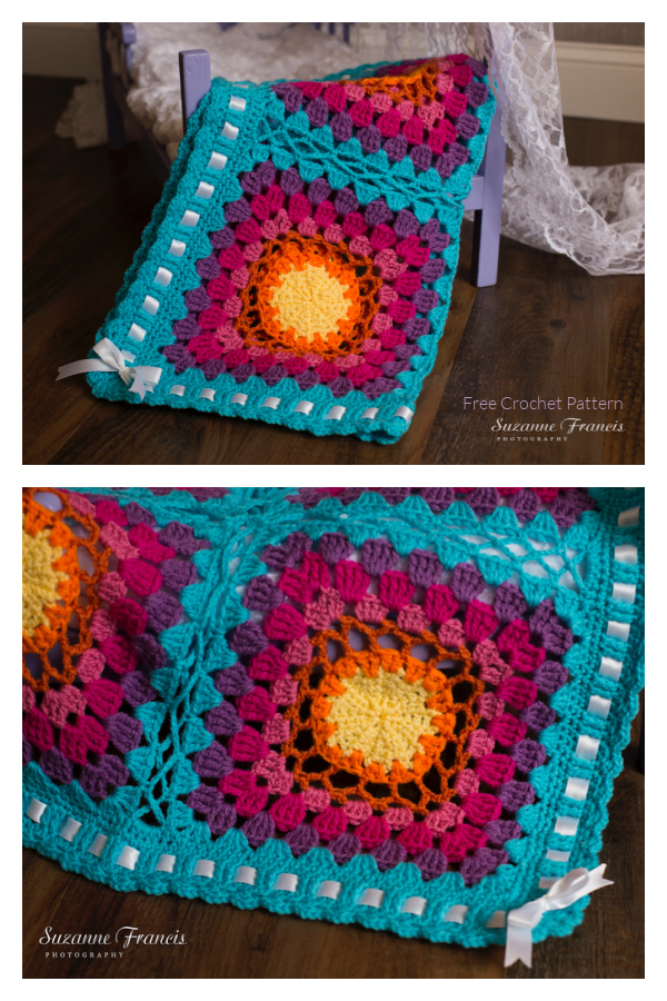 Solstice Sun Rising Lace Square Free Crochet Pattern