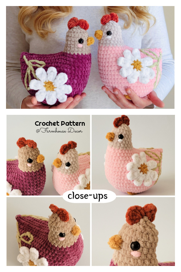 Amigurumi Easter Hen Chicken Decor Crochet Pattern