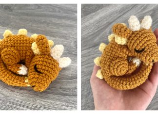 Crochet Curled Up Sleeping Dragon Amigurumi Free Pattern Crochet Curled Up Sleeping Dragon Amigurumi Free Pattern