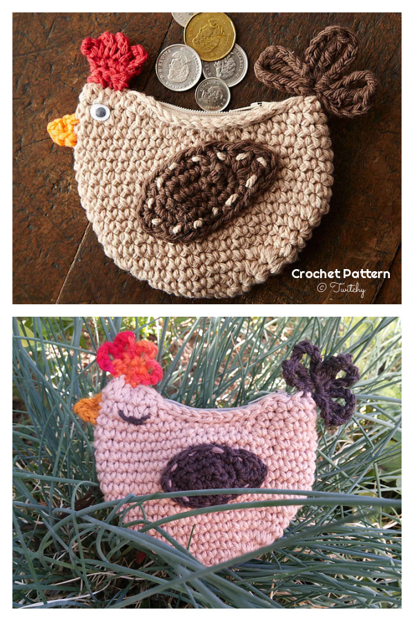 Cluck Cluck Change Purse Free Crochet Pattern