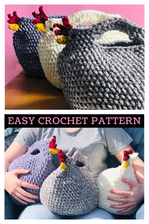 Chicken Plush Purse Crochet Pattern