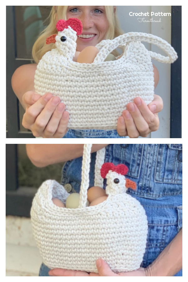 Chicken Purse Egg Basket Crochet Pattern