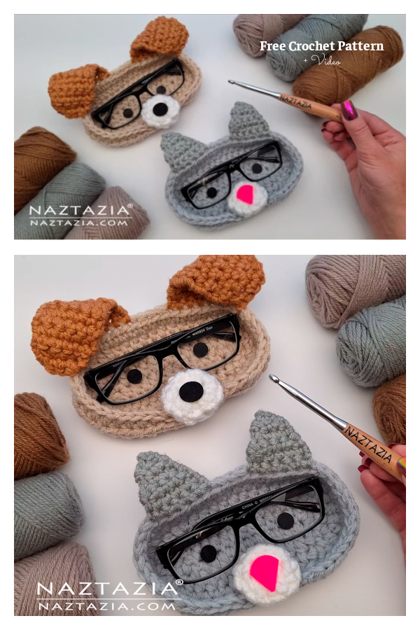 Fun Eyeglass Holder Crochet Patterns + Video tutorial
