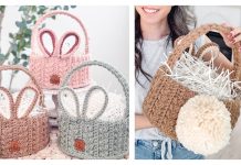 Wheat Stitch Easter Bunny Basket Crochet Pattern Wheat Stitch Easter Bunny Basket Crochet Pattern