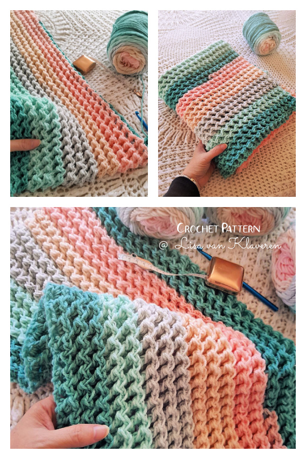 Zigzag Waffle Blanket Crochet Pattern