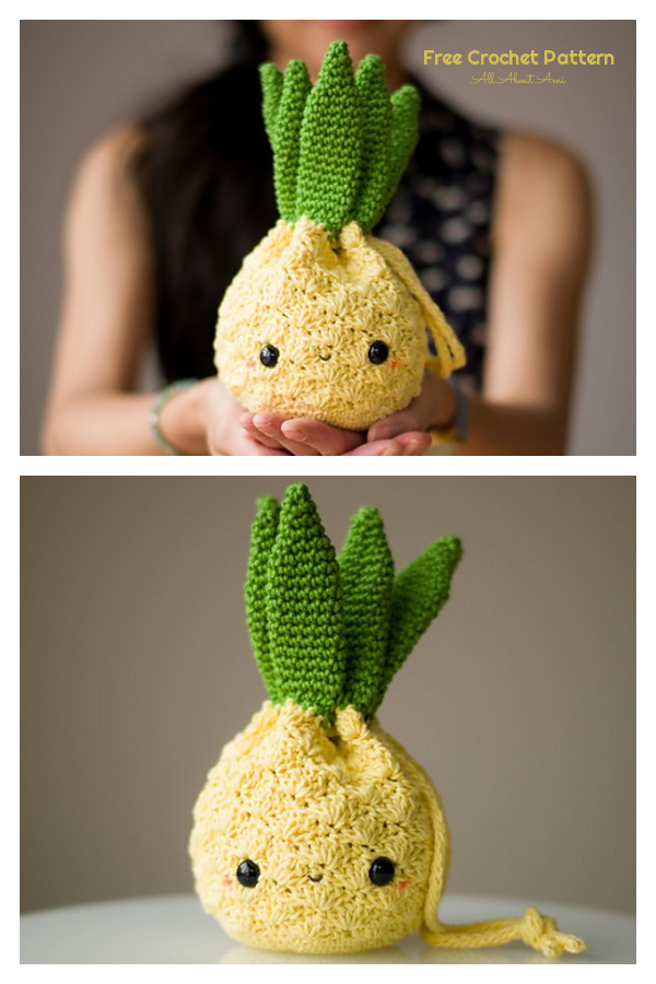 Amigurumi Pineapple Purse Free Crochet Pattern