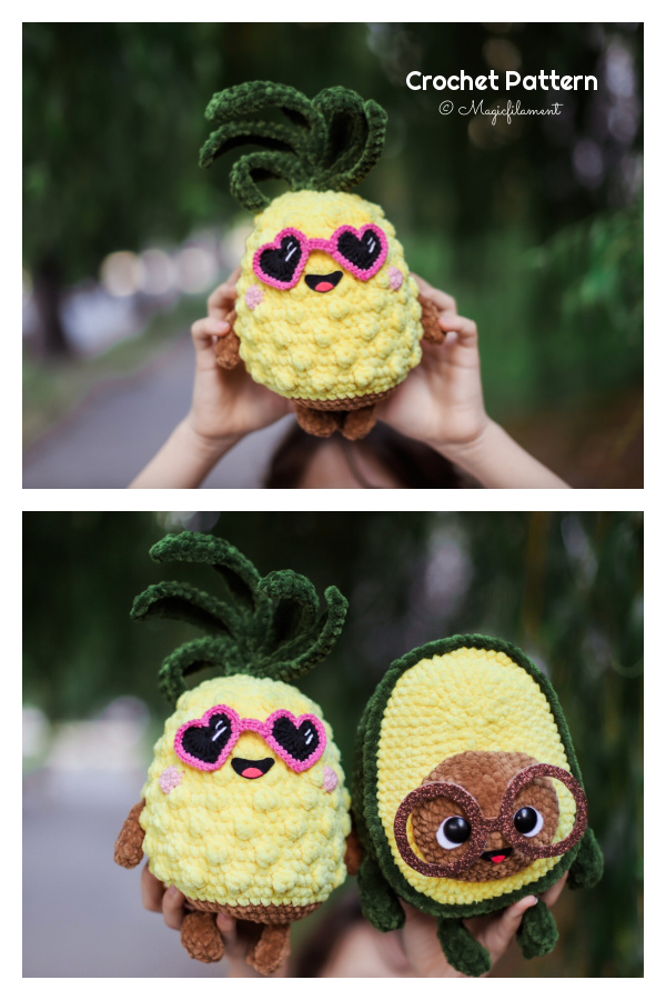 Amigurumi Heart Pineapple Crochet Pattern