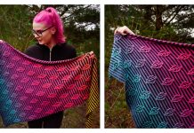 Colorwork Glowing Leaf shawl Crochet Pattern Colorwork Glowing Leaf shawl Crochet Pattern