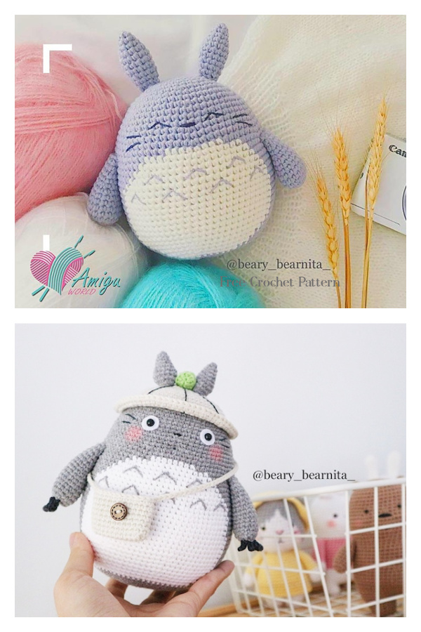 Crochet Chubby Totoro Amigurumi Free Pattern