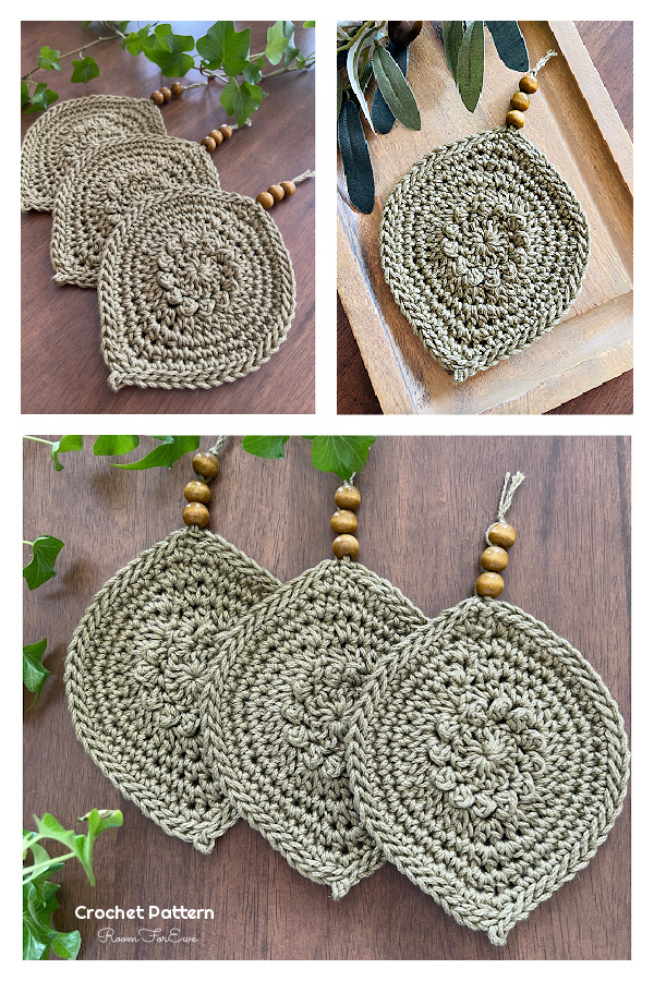 Sweet Bay Leaf Coaster & Holder Crochet Pattern