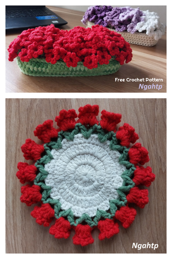Bell Flower Coaster Crochet Pattern