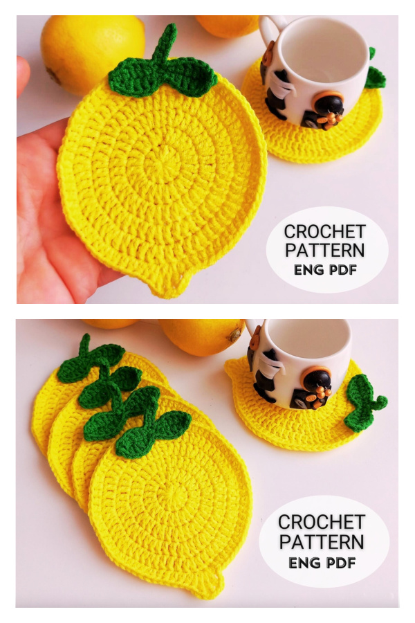 Lemon Coasters Crochet Pattern