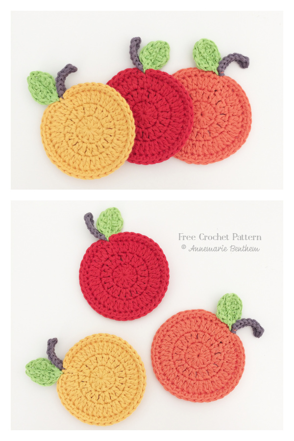 Fruit Coaster Free Crochet Pattern