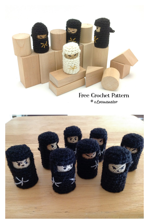 Cork and Crochet Ninja Wine Cork Critters Free Crochet Pattern