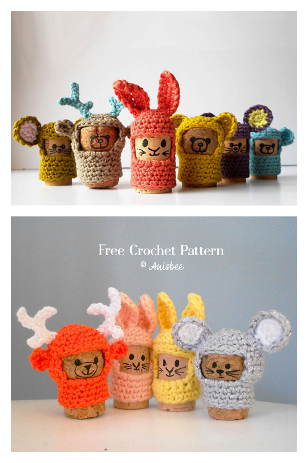 Ptits Bouchons Wine Cork Critters Free Crochet Pattern
