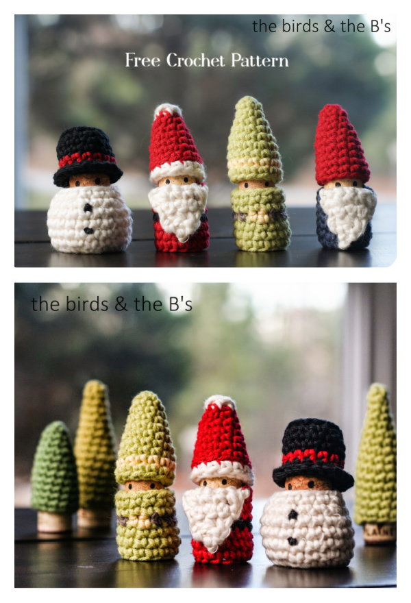 Holiday Cork Critters Free Crochet Patterns