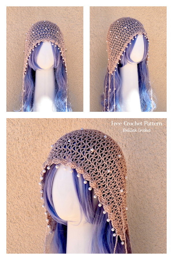 Lacy Beaded Hat Free Crochet Pattern