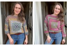 Rainbow Granny Square Sweater Top Free Crochet Pattern Rainbow Granny Square Sweater Top Free Crochet Pattern