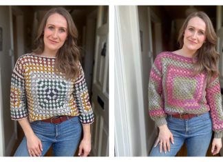 Rainbow Granny Square Sweater Top Free Crochet Pattern Rainbow Granny Square Sweater Top Free Crochet Pattern