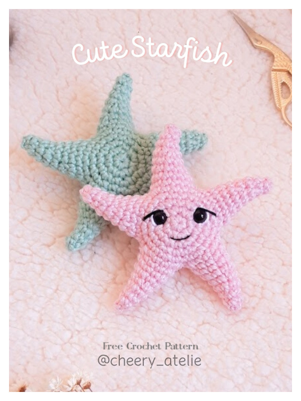 Amigurumi Cute Sea Star Free Crochet Pattern