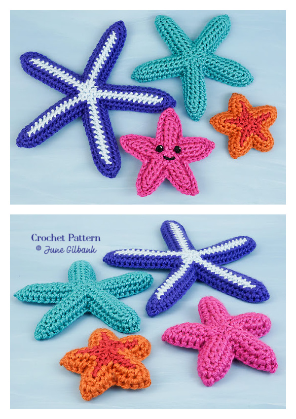 Amigurumi Starfish Collection Free Crochet Pattern