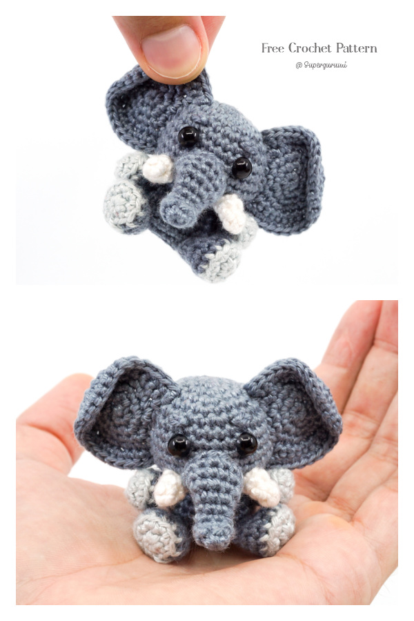 Crochet Mini Elephant Amigurumi Free Pattern 
