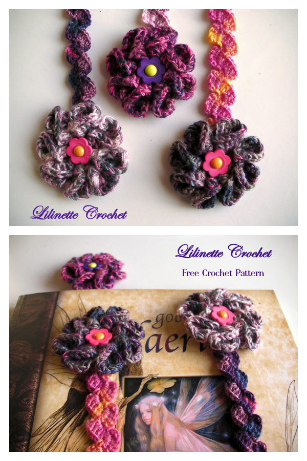 Flower Power Bookmark, Headband or Bracelet Free Crochet Pattern