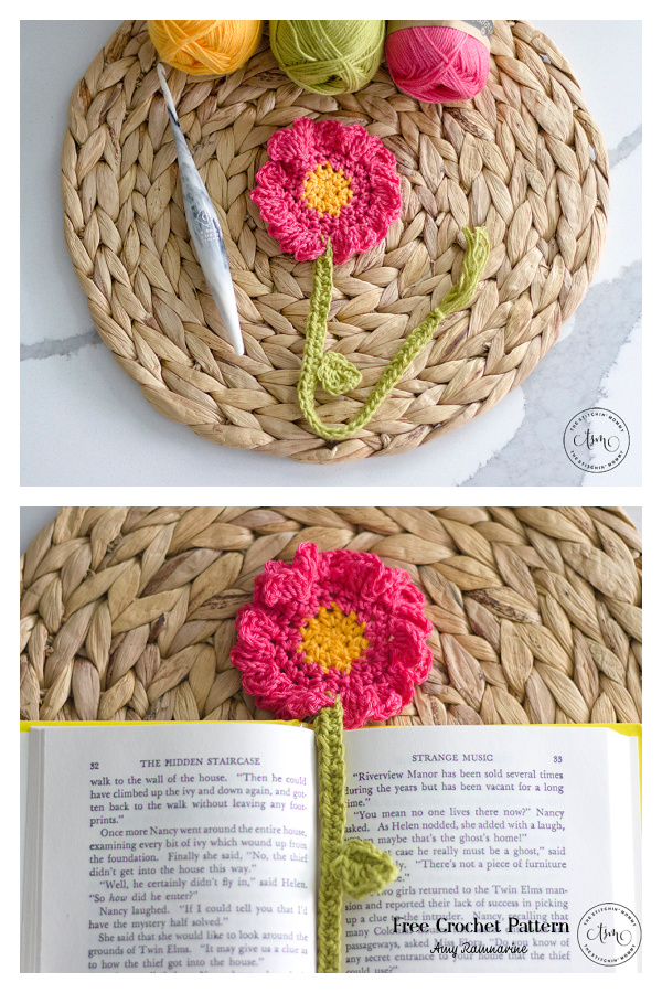 Summer Flower Bookmark Free Crochet Pattern