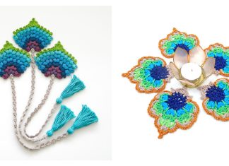 Peacock Feather Bookmark Crochet Patterns Peacock Feather Bookmark Crochet Patterns