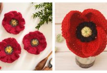 Poppy Flower Appliques Free Crochet Patterns Poppy Flower Appliques Free Crochet Patterns