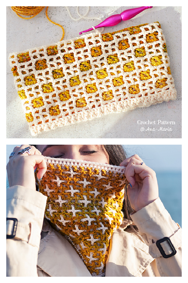 Reversible Scorpio Sweater Cowl Beanie Set Crochet Patterns