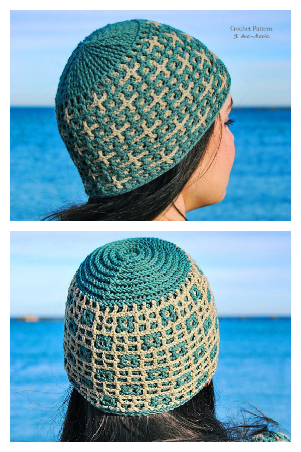 Reversible Scorpio Sweater Cowl Beanie Set Crochet Patterns
