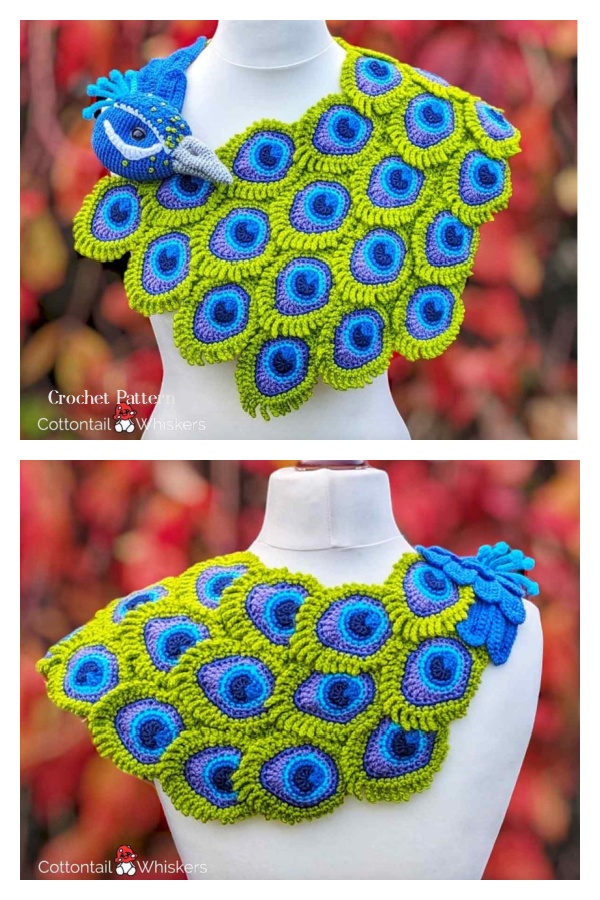Stunning Peacock Shawl Crochet Pattern