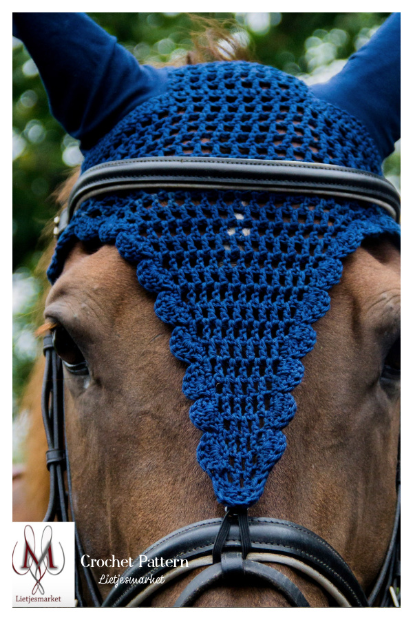 Horse Fly Bonnet long model Crochet Pattern